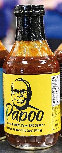 Papoo's Sweet BBQ Sauce, 16 fl oz glass bottle