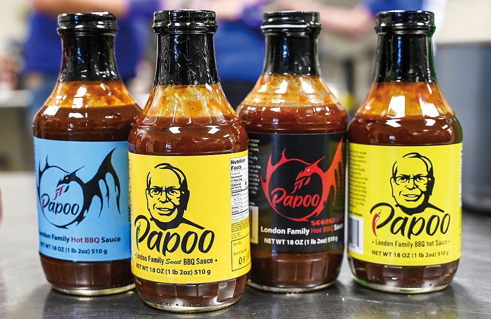 All four Papoo's BBQ sauces: Dragon's Breath, Sweet, Scorching and Original